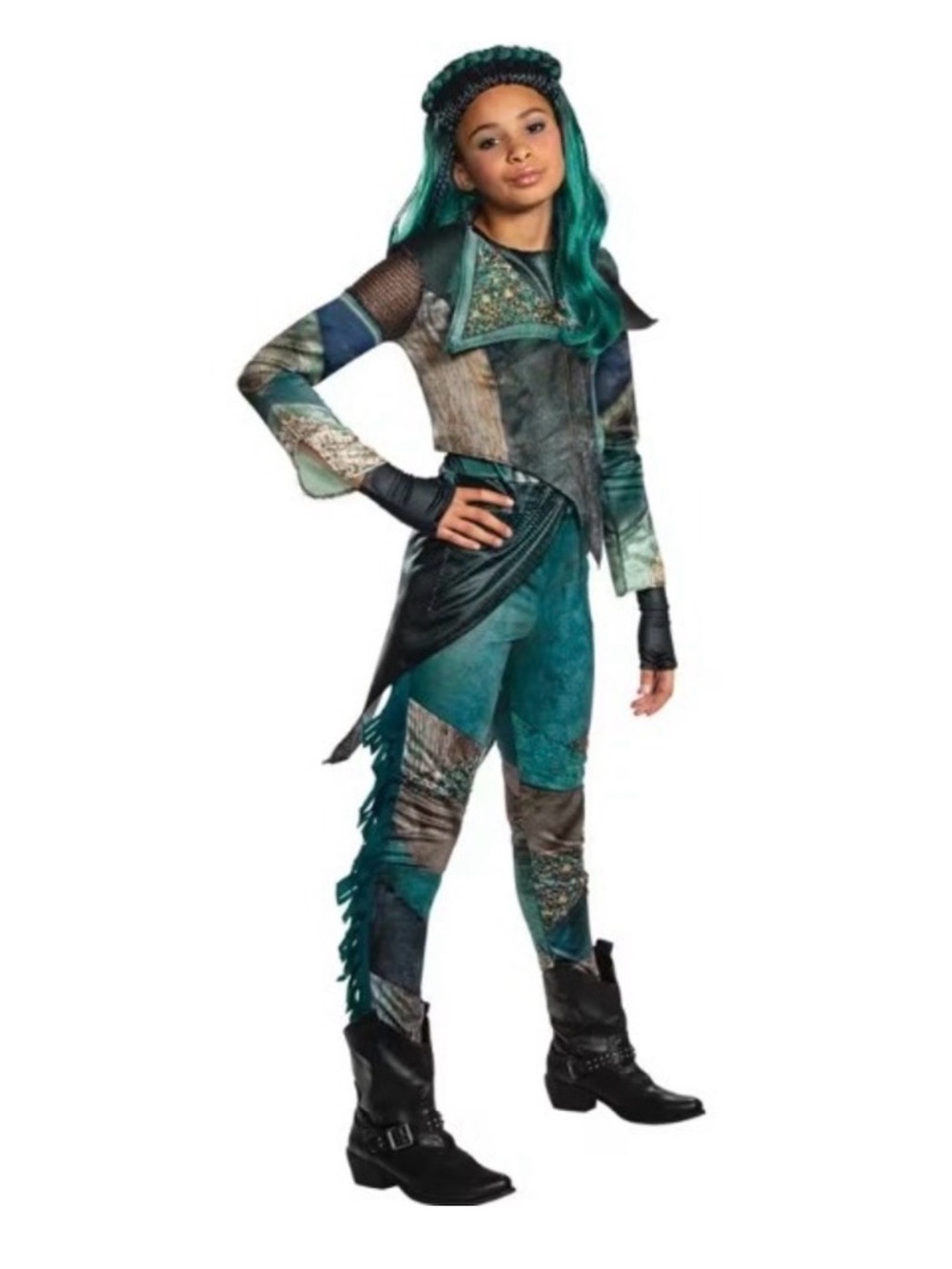 Disney Descendants Uma Deluxe Costume – Girls Size 10/12, New